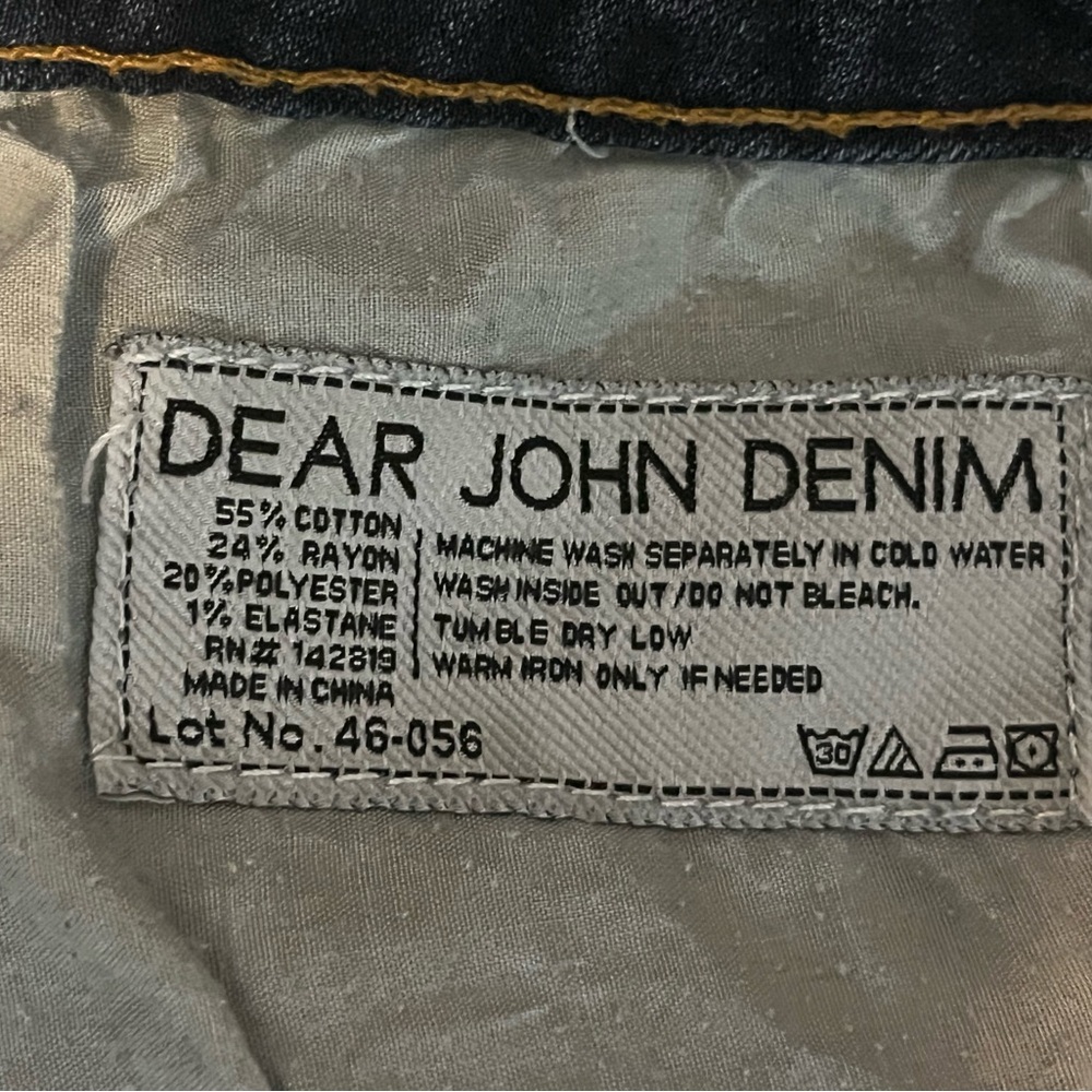 Dear John Dark Blue Straight Leg Jeans Size 29 - Picture 5 of 11